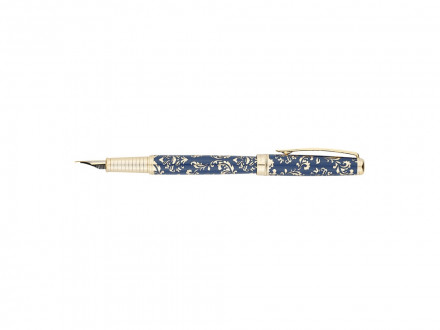 Ручка перьевая Pierre Cardin RENAISSANCE. Цвет - синий и золотистый. Упаковка В-2.