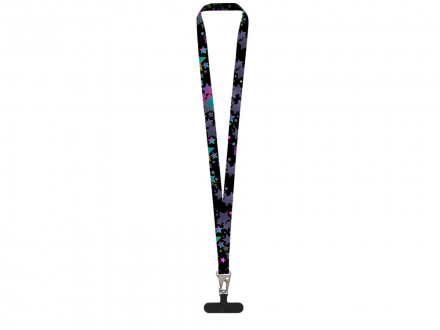 Ланъярд 2,5 см под сублимацию с большим карабином и узким держателем для телефона из ПЭ