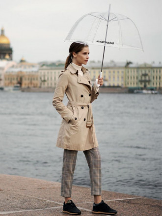 Прозрачный зонт-трость «Не подглядывай»