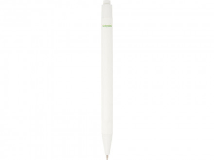 Одноцветная шариковая ручка Chartik из переработанной бумаги с матовой отделкой, белый