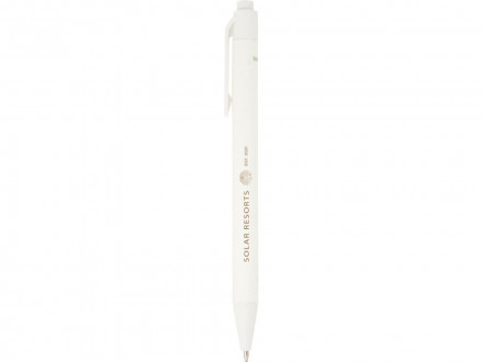 Одноцветная шариковая ручка Chartik из переработанной бумаги с матовой отделкой, белый