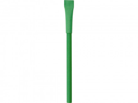 Ручка картонная с колпачком Recycled, зеленый классик