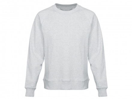 Свитшот оверсайз с рукавом реглан Belgrade, унисекс, серый меланж