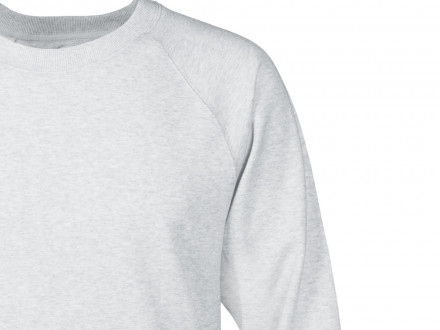 Свитшот оверсайз с рукавом реглан Belgrade, унисекс, серый меланж