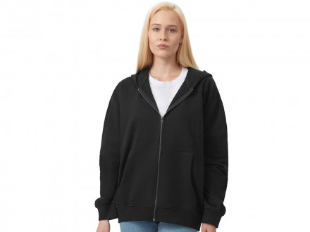 Толстовка оверсайз с капюшоном на молнии Monaco, черный