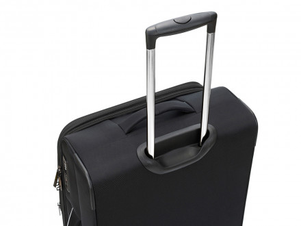 Чемодан TORBER НЕРО, чёрный, переработанный ПЭТ, 44 х 25 х 67 см, 63 л