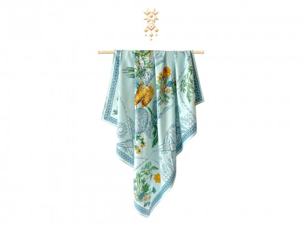 Платок Мелодия хрусталя, голубой
