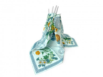 Платок Мелодия хрусталя, голубой