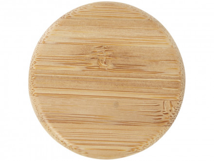 Lume бутылка из матового содово-известкового стекла объемом 500 мл с бамбуковой крышкой - Белый