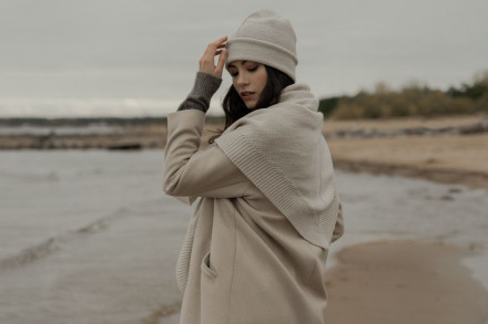 Косынка Greta, серый меланж