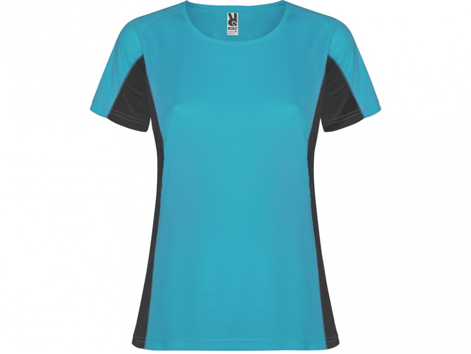 Футболка Shanghai женская, бирюзовый/графитовый