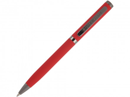 Ручка Firenze шариковая автоматическая софт-тач, красная