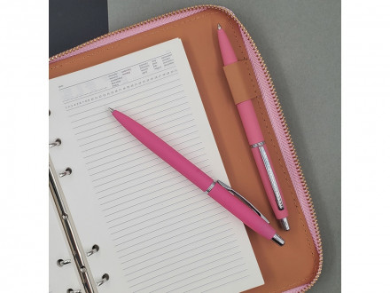 Ручка металлическая шариковая San Remo, софт-тач, 1.0 мм, коралловый