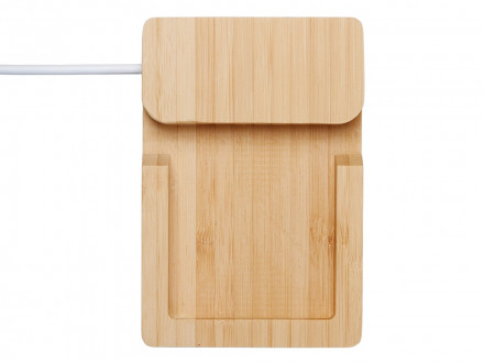 USB хаб Memo, 2*USB, 2*Type C, бамбук