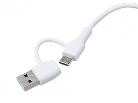 USB хаб Memo, 2*USB, 2*Type C, бамбук