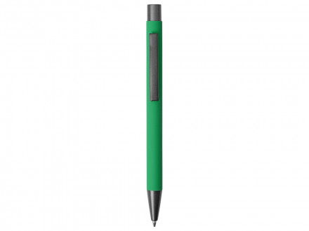 Ручка металлическая soft touch шариковая Tender, зеленый/серый