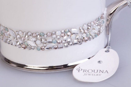 Кружка с кристаллами Giovanni, серебрение