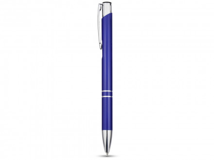 Алюминиевая шариковая кнопочная ручка Moneta, синие чернила, синий