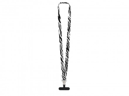 Ланъярд 2,5 см под сублимацию с 2-мя трендовыми карабинами и узким держателем для телефона из ПЭ