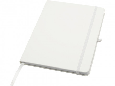 Teak блокнот А5 из переработан. материала в твердой обложке с линован. страницами - Белый