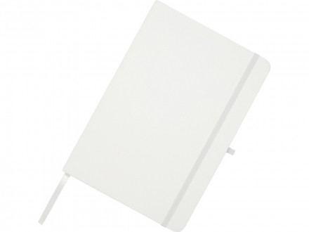 Teak блокнот А5 из переработан. материала в твердой обложке с линован. страницами - Белый