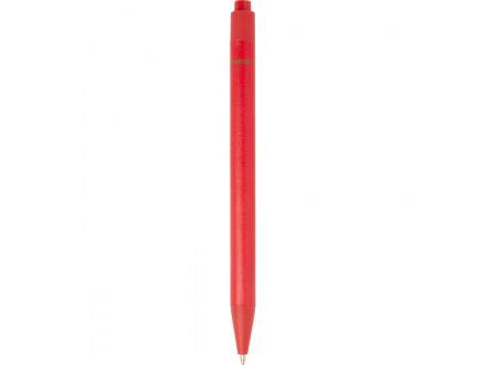 Одноцветная шариковая ручка Chartik из переработанной бумаги с матовой отделкой, красный
