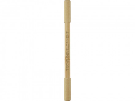 Samambu бамбуковая двойная ручка, синие чернила - Натуральный