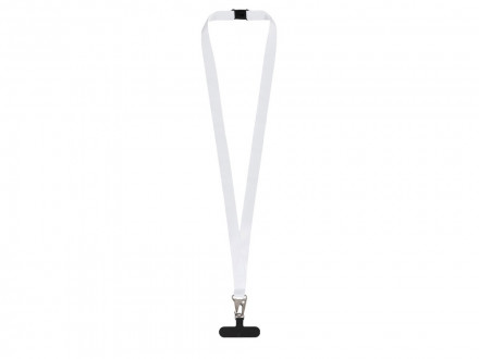Ланъярд 2,5 см под сублимацию с большим карабином, замком обрыва и узким держателем для телефона из ПЭ