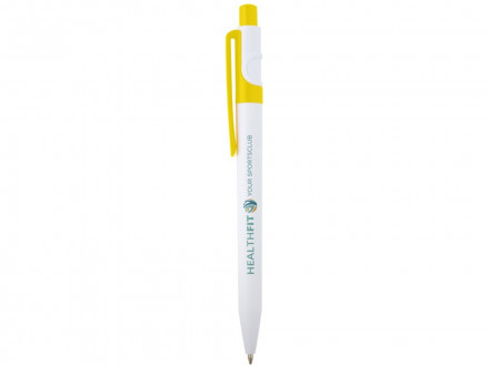 Unica шариковая ручка из переработанной пластмассы - Желтый (черные чернила)