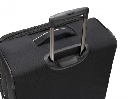 Чемодан TORBER НЕРО, чёрный, переработанный ПЭТ, 48 х 28 х 79 см, 90 л