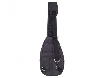 Рюкзак TORBER с одним плечевым ремнем, чёрный/бежевый, полиэстер 300D, 33 х 17 х 6 см