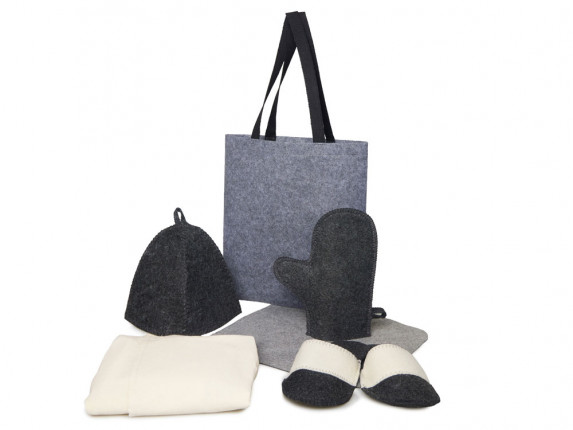 Банный набор с килтом Healing, мужской, двуцветный