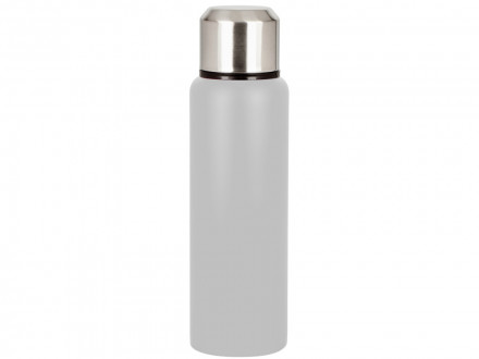 Вакуумный термос Story, тубус, средне-серый