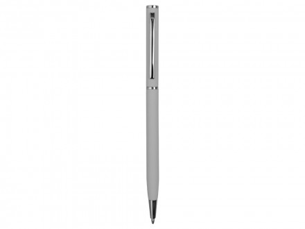 Ручка металлическая шариковая Атриум с покрытием софт-тач, средний серый