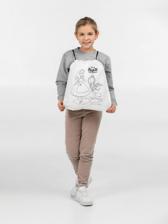 Рюкзак-раскраска с мелками «Алиса в стране чудес», белый