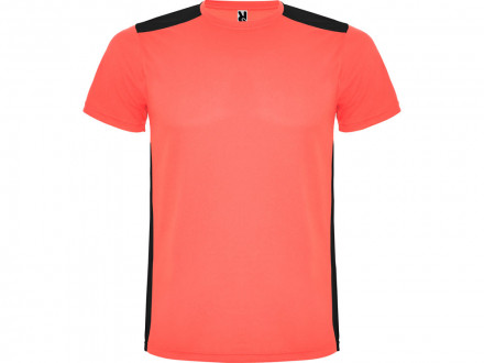 Спортивная футболка Detroit детская, неоновый коралловый/черный