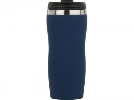 Термокружка Double wall mug C1, soft touch, 350 мл, темно-синий (Р)