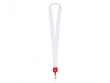 Ланъярд 2,5 см с ретрактором, красный