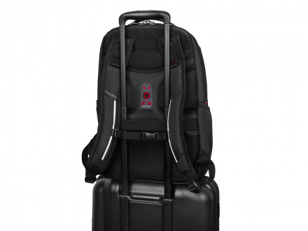 Рюкзак WENGER Cosmic 17, чёрный, переработанный ПЭТ/ПВХ/полиэстер, 34 x 23 x 49 см, 30 л