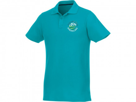 Мужское поло Helios с коротким рукавом, аква