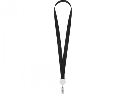 Ланьярд с ретрактором, черный