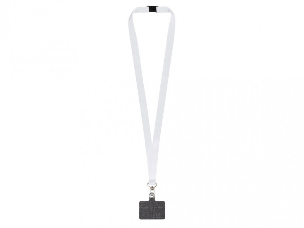 Ланъярд 2,5 см под сублимацию с трендовым карабином, замком обрыва и большим держателем для телефона из ПЭ