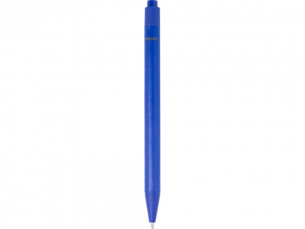 Одноцветная шариковая ручка Chartik из переработанной бумаги с матовой отделкой, синий