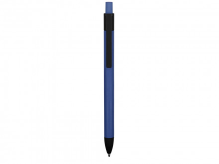 Ручка металлическая soft-touch шариковая Haptic, синий/черный