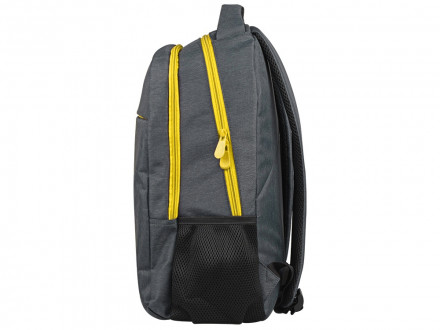 Рюкзак Metropolitan, серый с желтой молнией