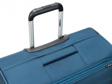 Чемодан TORBER ВИВИ, синий, полиэстер, 48 х 28 х 78 см, 89 л