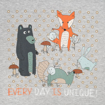 Футболка Every Day is Unique, серый меланж