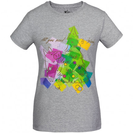 Футболка женская Friends, серый меланж