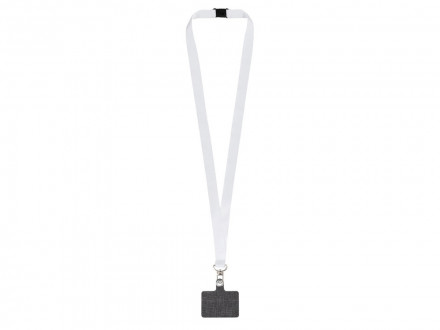 Ланъярд 2,5 см под сублимацию с трендовым карабином, замком обрыва и большим держателем для телефона из ПЭ