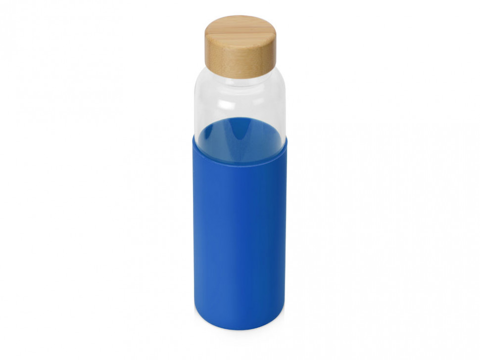 Бутылка для воды стеклянная Refine, в чехле, 550 мл, темно-синий (P)